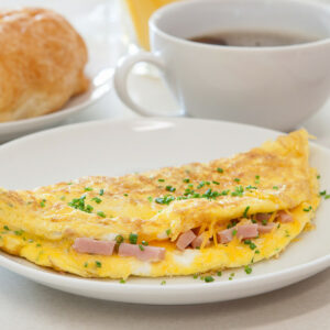 omelette + jambon+Fromage+pain