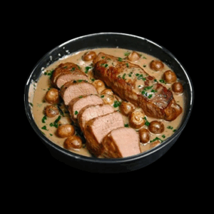 Mignon de porc, sauce crème
